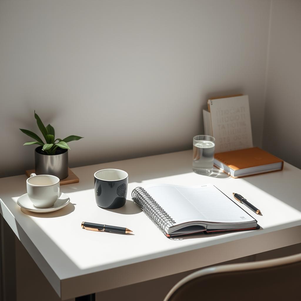 image Pessoa usando um planner, marcando tarefas e compromissos, ilustrando a importância da organização na rotina.